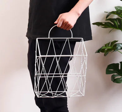 Iron Wall-Mounted Magazine Rack for Living Room