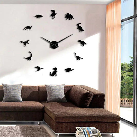 Acrylic Dinosaur Wall Clock for Living Room Decor
