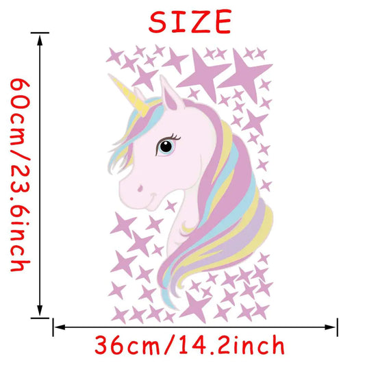 Unicorn Wall Stickers for Kids' Room Decor